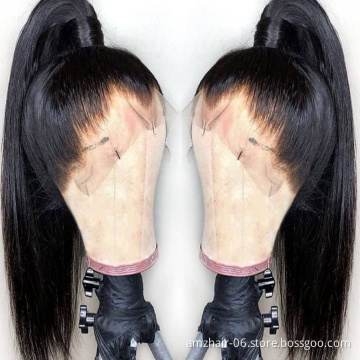 Straight Raw Brazilian Virgin Human Hair Wig Cheap 13x4 13x6 Hd Full Lace Front Wig Natural Hair Transparent Lace Frontal Wigs